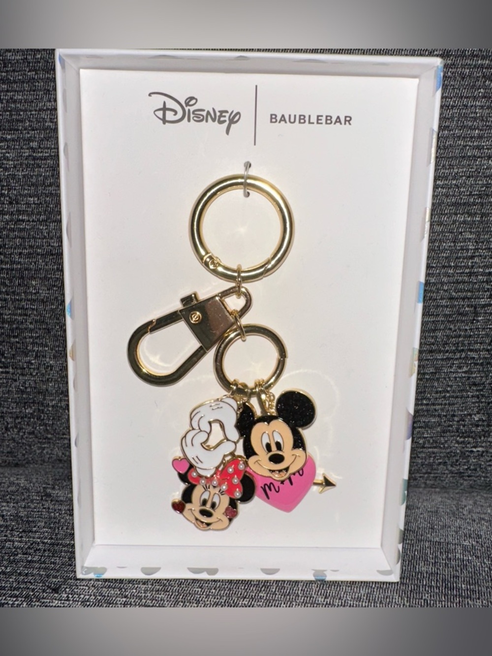 NWT Disney Valentines Baublebar Keychain